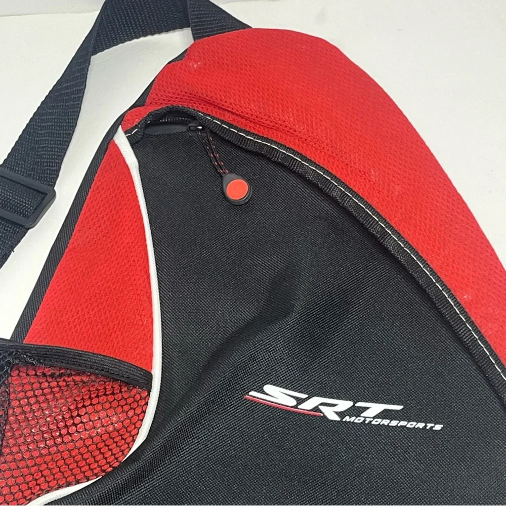 SRT Motorsports Crossbody Sling Backpack Dodge High Performance Bag Red Black